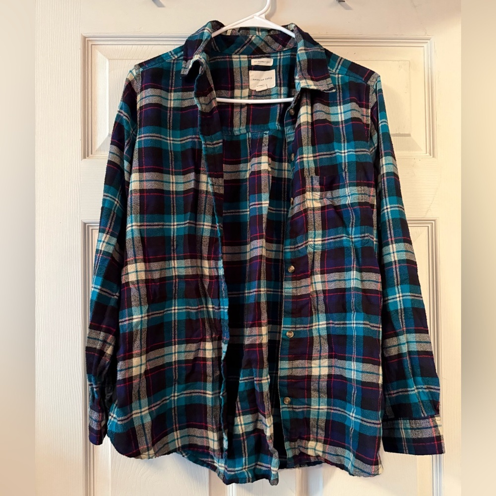 American Eagle Outfitters Multicolor Plaid Shirt